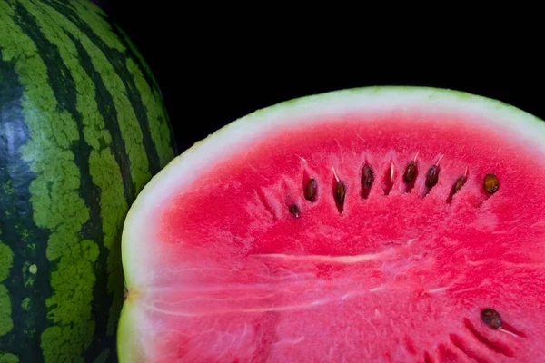 detail of a cut up melon