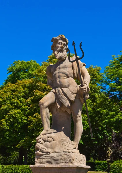 Kamienna figura Poseidon — Zdjęcie stockowe