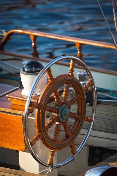 steering wheel of a sailing ship