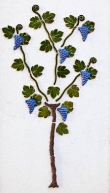 bir duvar süs üzüm