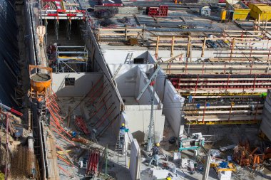 Bodrum katında bir şantiye