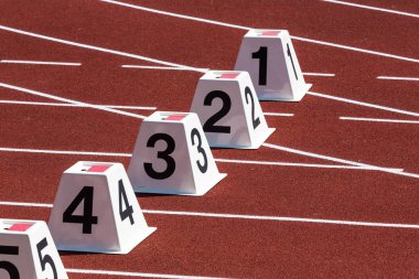 sprint için Lane'de numaraları