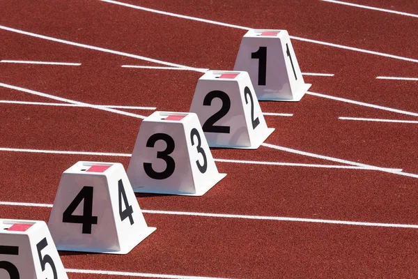 sprint için Lane'de numaraları