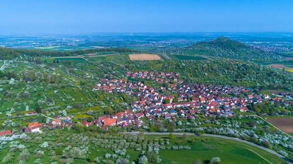 Antenne Des Dorfes Hepsisau Deutschland — Stockfoto