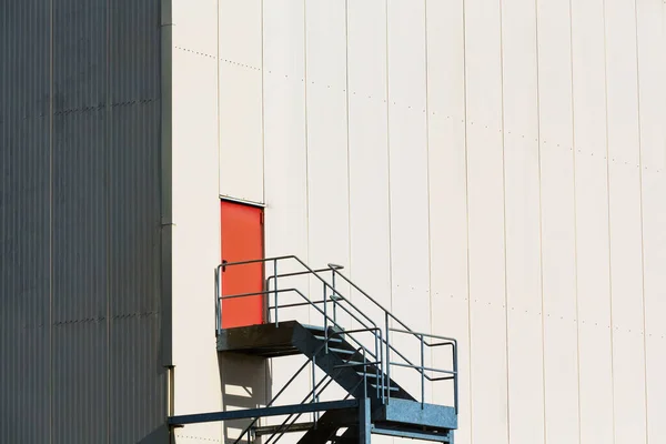 back door of a storage hall