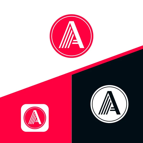 文字の初期アイコンのロゴデザイン ラインスタイルのロゴデザイン — ストックベクタ