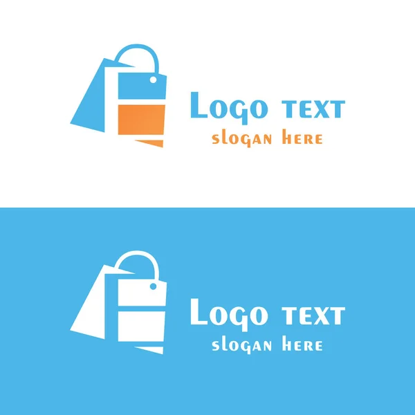 Letra Abstracta Con Burbujas Bolsa Compra Logotipo Abstracto Compras Tienda — Vector de stock