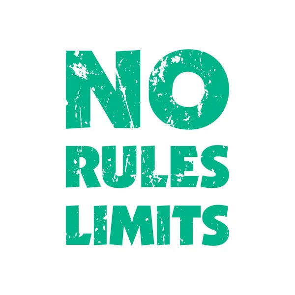 Rules Limits Shirt Und Strukturierte Schriftzüge Vektordruck Typografie Poster Emblem — Stockvektor