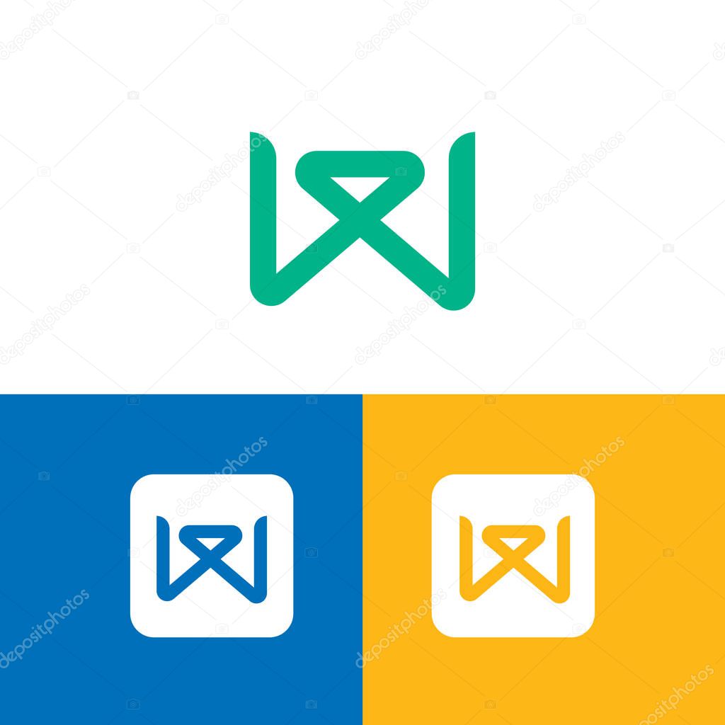 W Logo.W Letter Design Vector Illustration Modern Monogram Icon