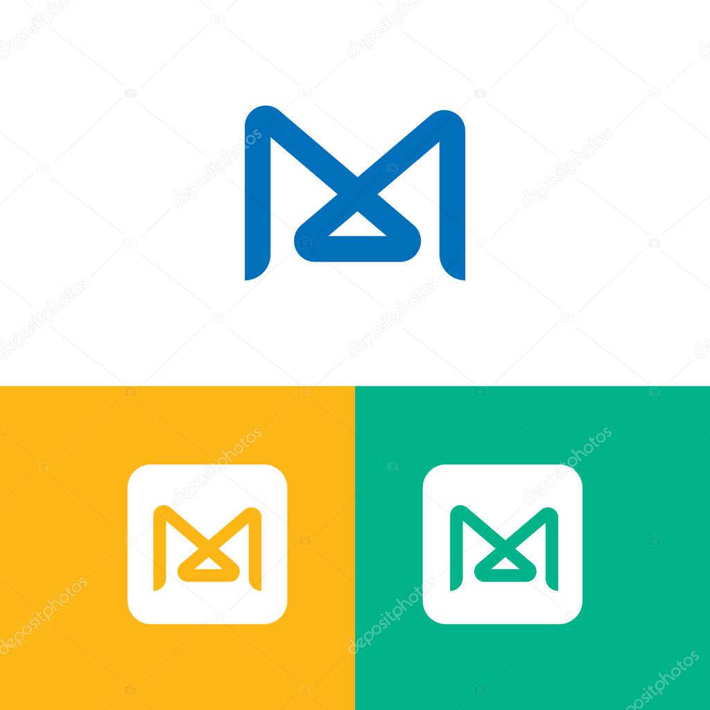 Letter M logo icon design template. Abstract Icons letter M