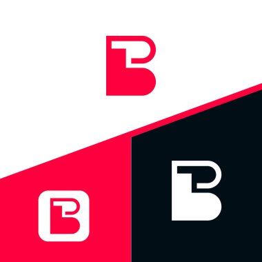 B Logosu. B Harfi Tasarım Vektörü İllüstrasyonu Modern Monogram Simgesi