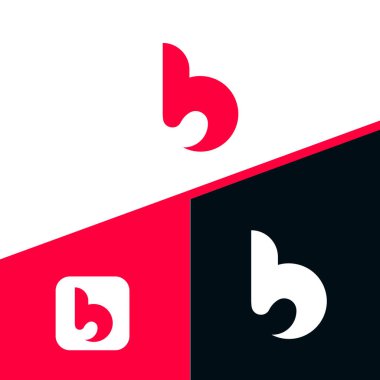 B Harfi Tasarım Vektörü İllüstrasyonu Modern Monogram Simgesi