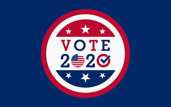 Vote 2020 Usa Banner Design Americký Vlastenecký Volební Den Volební — Stockový vektor