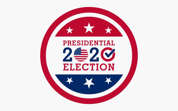 2020 Usa Presidentvalet Design Logotyp Vektorillustration Isolerad Vit Bakgrund — Stock vektor