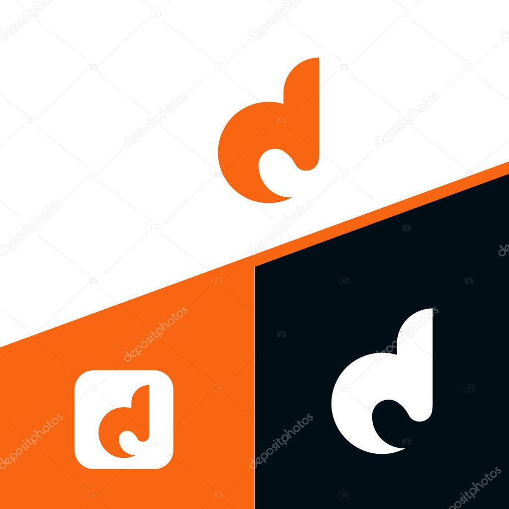 Letter D logo icon design template elements