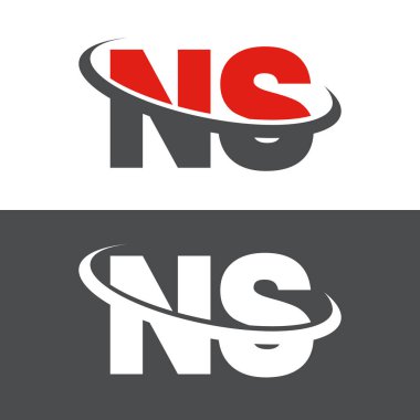 İlk harf Ns Logo tasarım şablonu