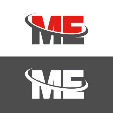 M E harfi logo tasarım vektörü