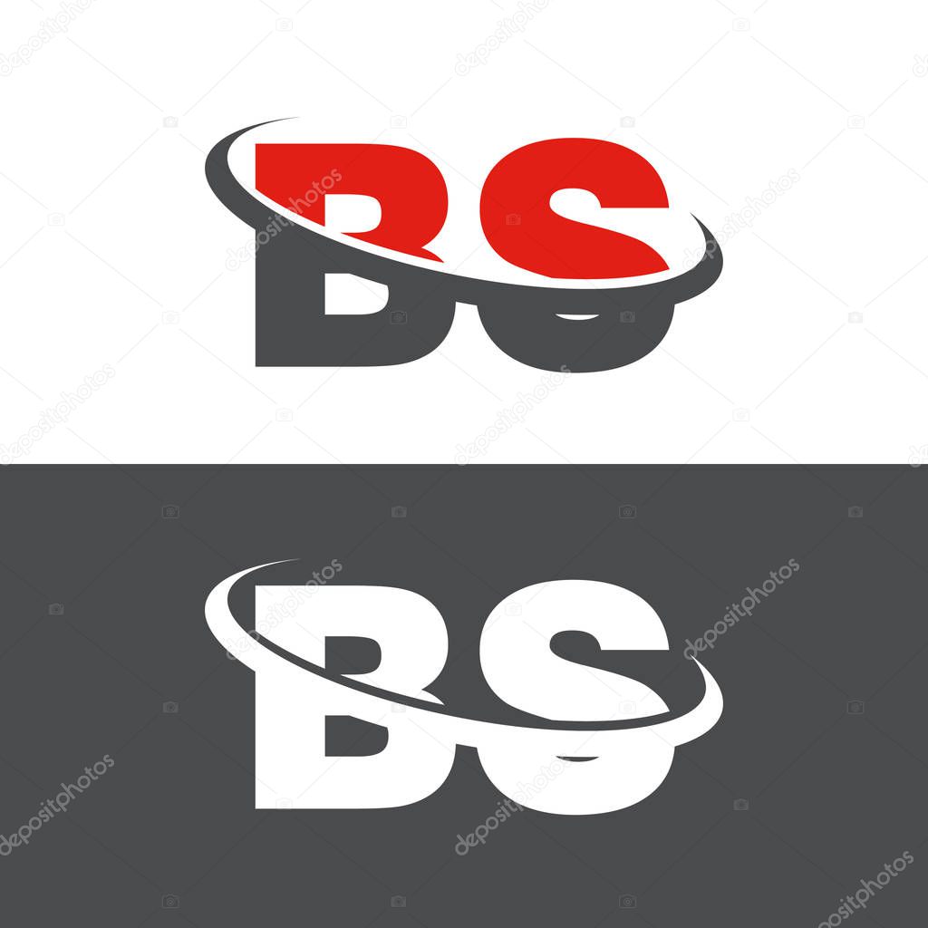 Alphabet letter monogram icon logo BS