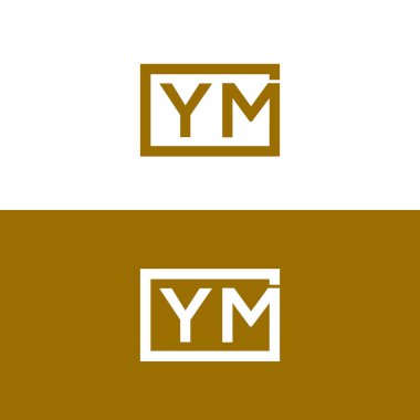 YM harfi logo satırı kare YM