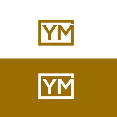 YM harfi logo satırı kare YM