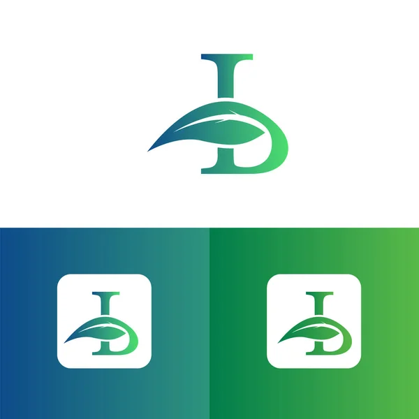 文字Bと葉のロゴベクトル エコロゴデザイン 手紙B Vector — ストックベクタ