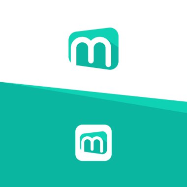M harfi logo tasarım şablonu elemanları, soyut harf logo tasarımı Vektörü