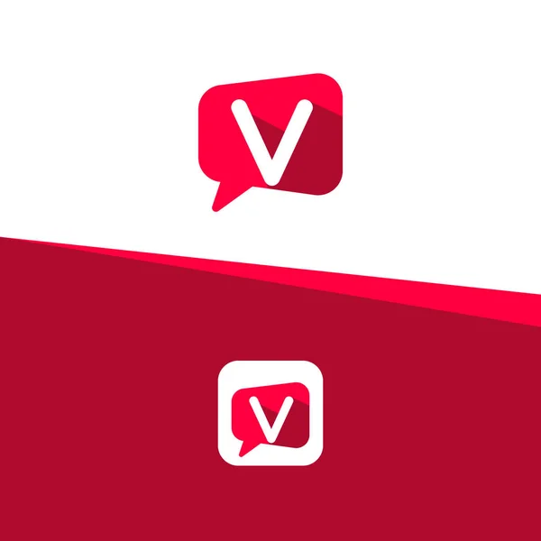 Letter Chat Talk Logo Design Template Vector Illustration — Stock Vector