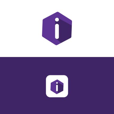 I harfi logo şablon tasarım vektörü