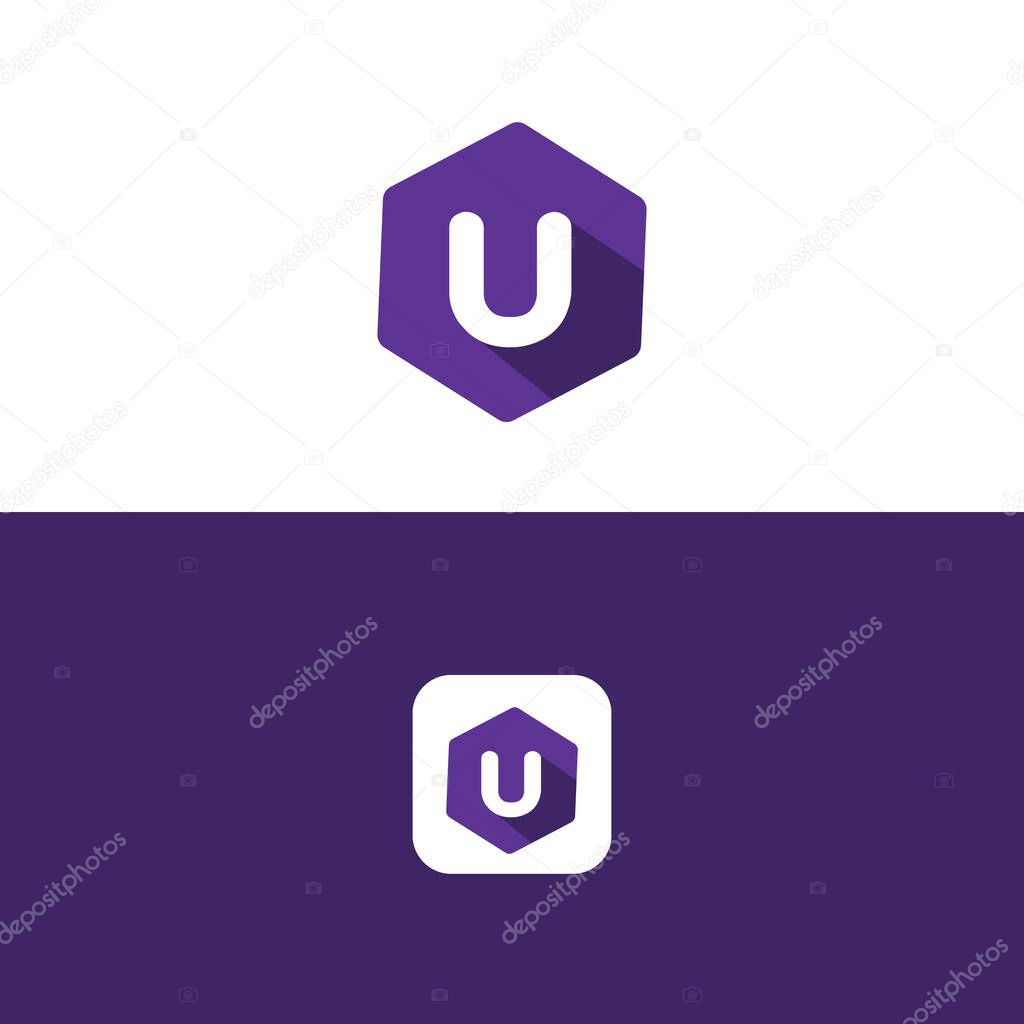U letter logo Template design vector
