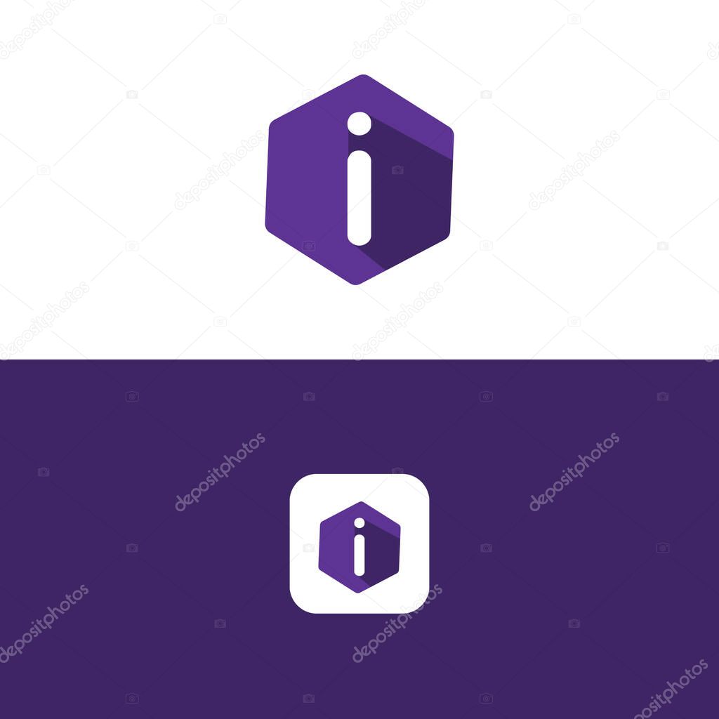 i letter logo Template design vector