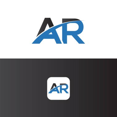Ar Logo Harf Tasarım Şablonu Elemanı