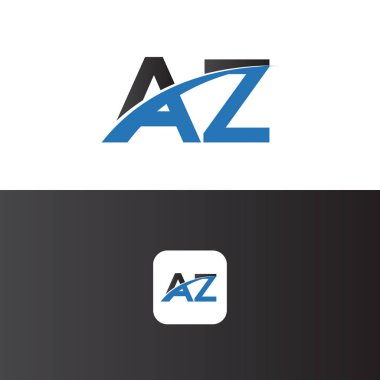 Az Logo Harf Tasarım Şablonu Elemanı