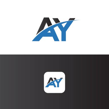 Ay Logosu Harf Tasarım Şablonu Elemanı