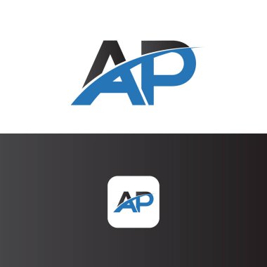 Ap Logo Harf Tasarım Şablonu Elemanı