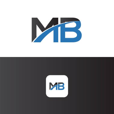 Mb Logo Harf Tasarım Şablonu Elemanı
