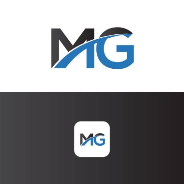 Mg Logo Harf Tasarım Şablonu Elemanı