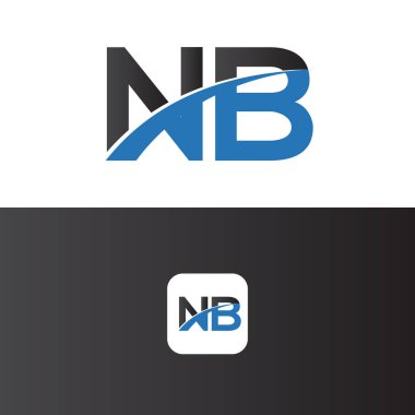 Nb Logo Harf Tasarım Şablonu Elemanı