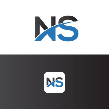 Ns Logo Harf Tasarım Şablonu Elemanı