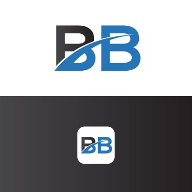 Bb Logo Harf Tasarım Şablonu Elemanı