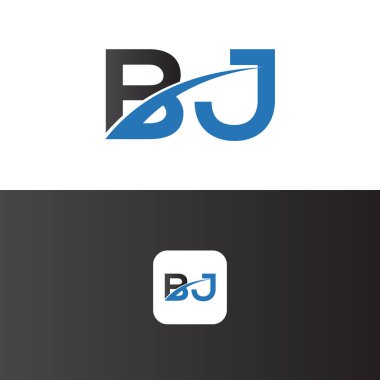 Bj Logo Harf Tasarım Şablonu Elemanı