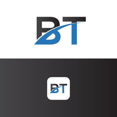 Bt Logo Harf Tasarım Şablonu Elemanı