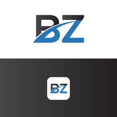 Bz Logo Harf Tasarım Şablonu Elemanı