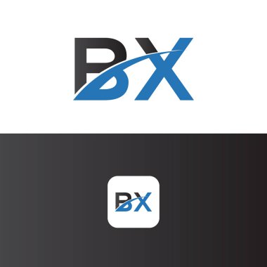 Bx Logo Harf Tasarım Şablonu Elemanı