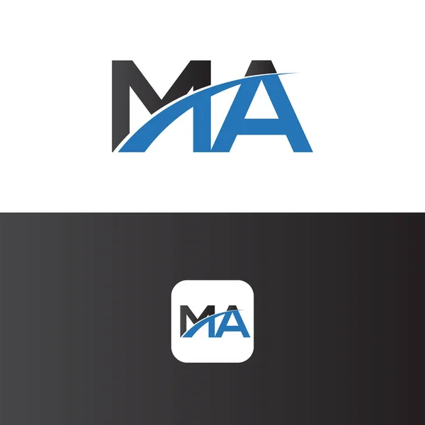 Ma Logo Harf Tasarım Şablonu Elemanı