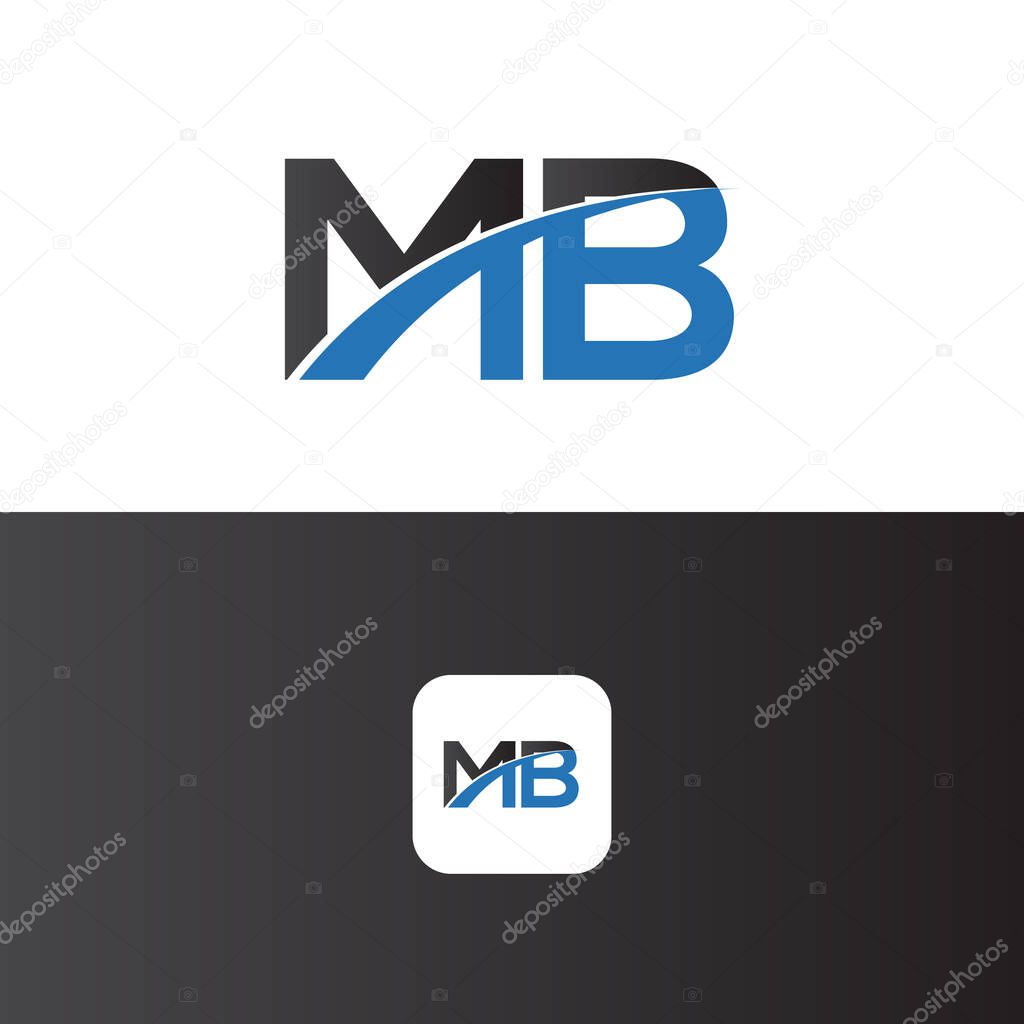 MB Logo Letter Design Template Element