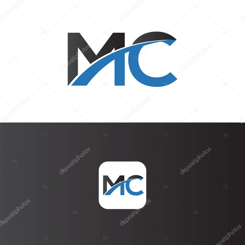 MC Logo Letter Design Template Element