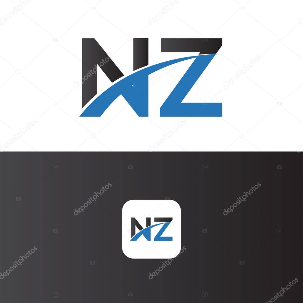 NZ Logo Letter Design Template Element