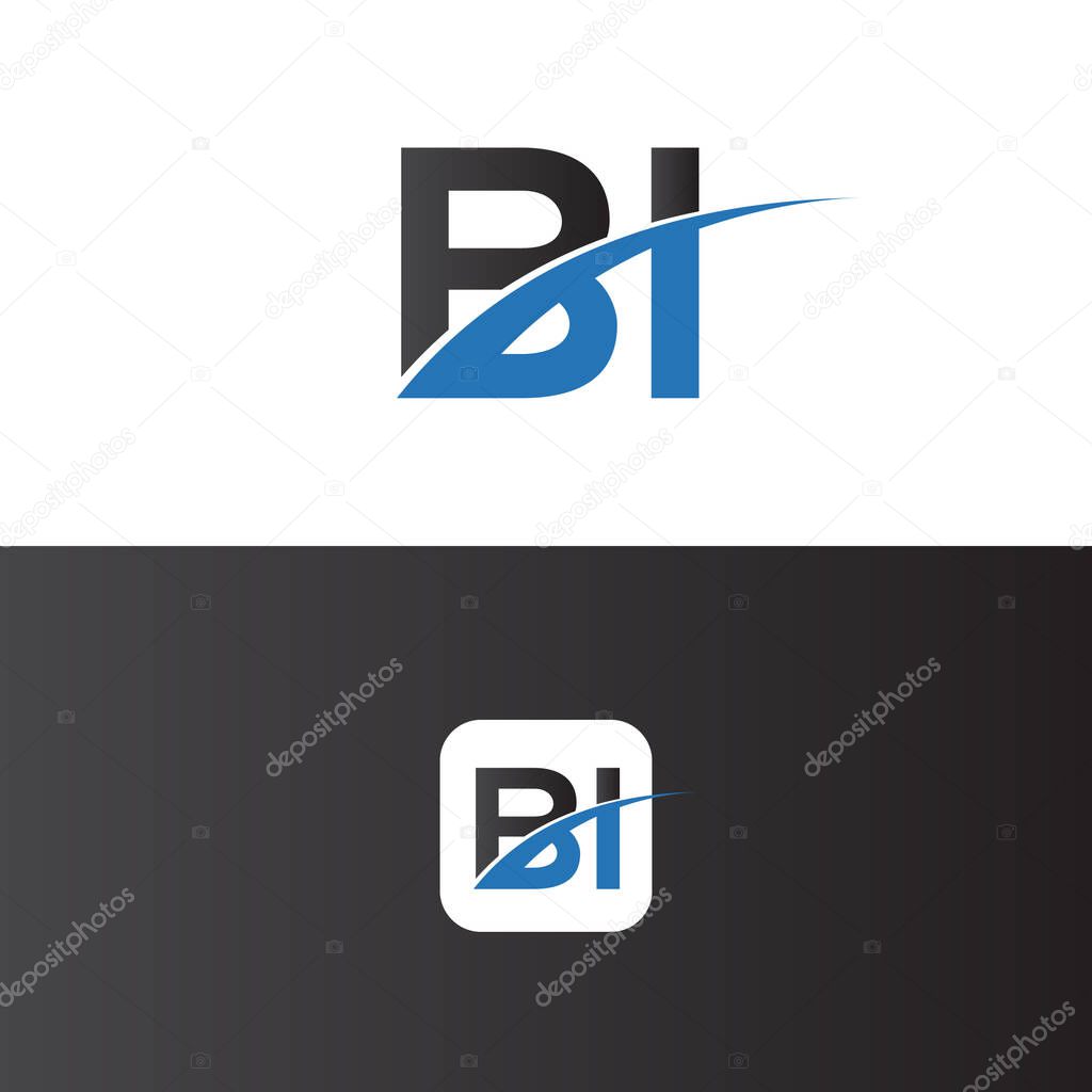 BI Logo Letter Design Template Element