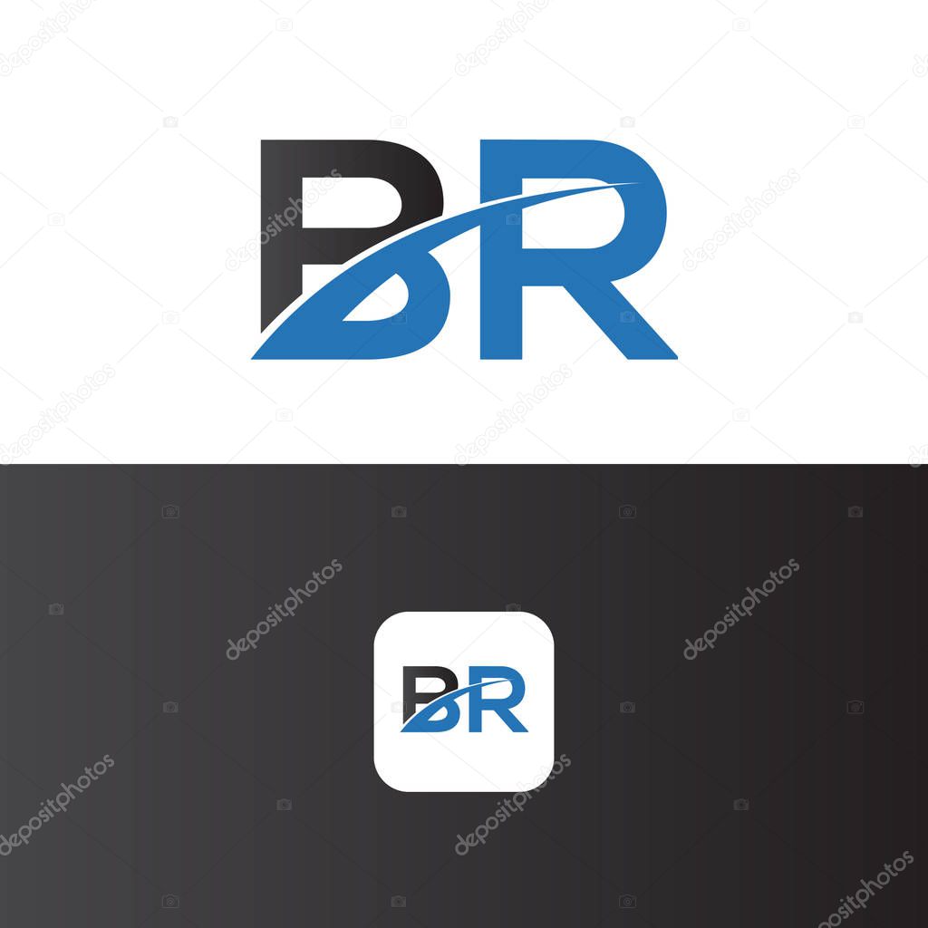 BR Logo Letter Design Template Element