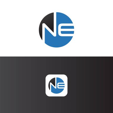 NE Harf Logosu Tasarım Şablonu